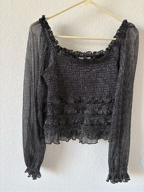 Sam Edelman Sparkle Metallic Top